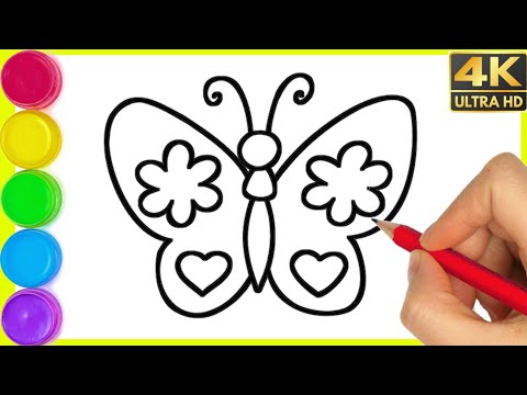 How to draw a Butterfly Drawing Easy || Flying butterfly drawing step by step drawing for beginners.
