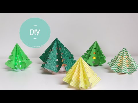 Kerstlichtje vouwen &amp; knippen van papier