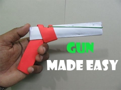 Gemakkelijk Tutorials - Hoe maak je een Paper pistool dat elastiekjes schiet (Met Trigger) Zorg